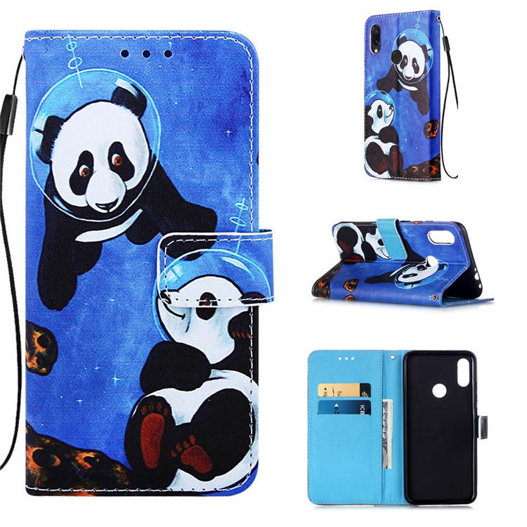 Pattern Printing PU Leather Wallet Protective Case for Xiaomi Redmi Note 7 / Redmi Note 7 Pro (India) / Redmi Note 7S - Cute Panda-1