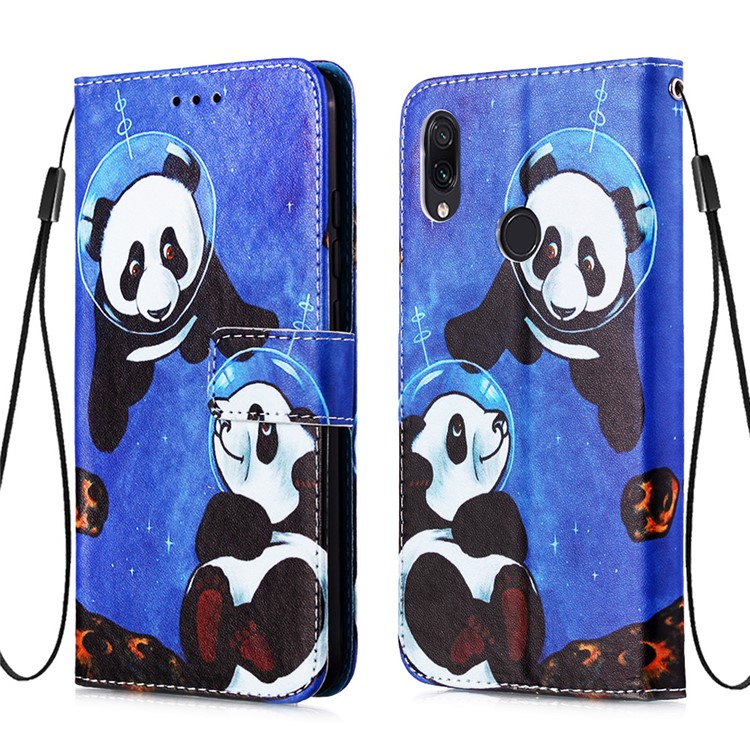 Pattern Printing PU Leather Wallet Protective Case for Xiaomi Redmi Note 7 / Redmi Note 7 Pro (India) / Redmi Note 7S - Cute Panda-3