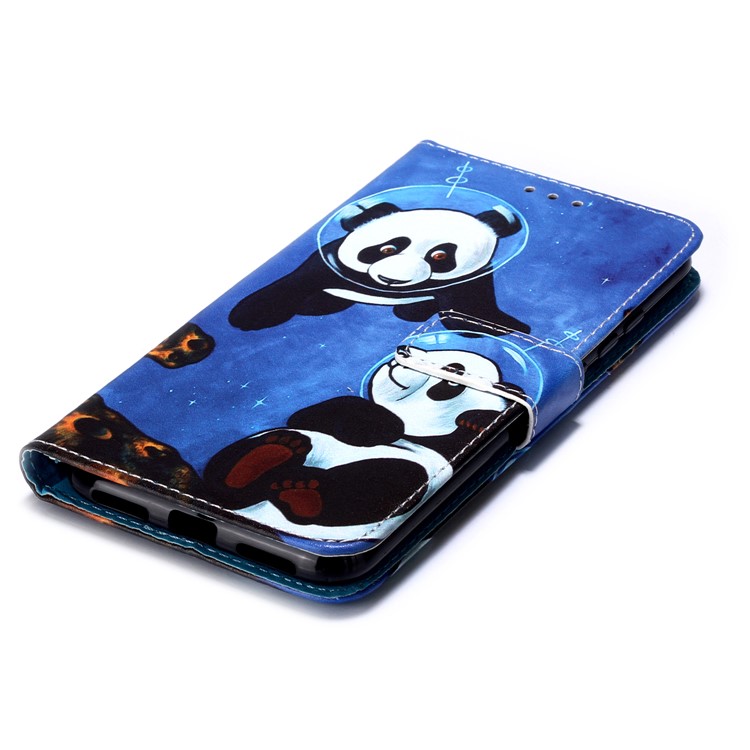 Pattern Printing PU Leather Wallet Protective Case for Xiaomi Redmi Note 7 / Redmi Note 7 Pro (India) / Redmi Note 7S - Cute Panda-8