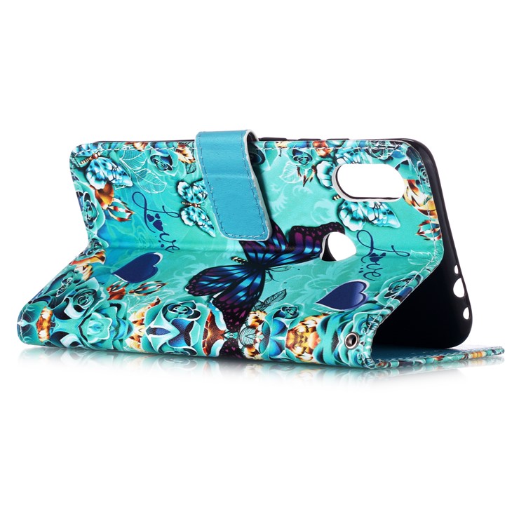 Pattern Printing PU Leather Wallet Protective Case for Xiaomi Redmi Note 7 / Redmi Note 7 Pro (India) / Redmi Note 7S - Butterfly-5