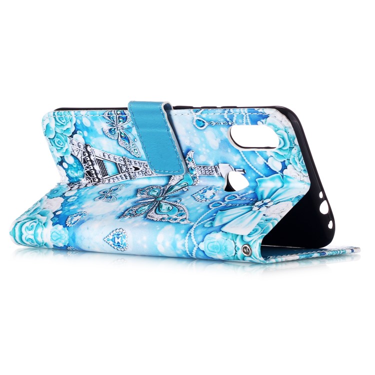 Pattern Printing PU Leather Wallet Protective Case for Xiaomi Redmi Note 7 / Redmi Note 7 Pro (India) / Redmi Note 7S - Eiffel Tower-5
