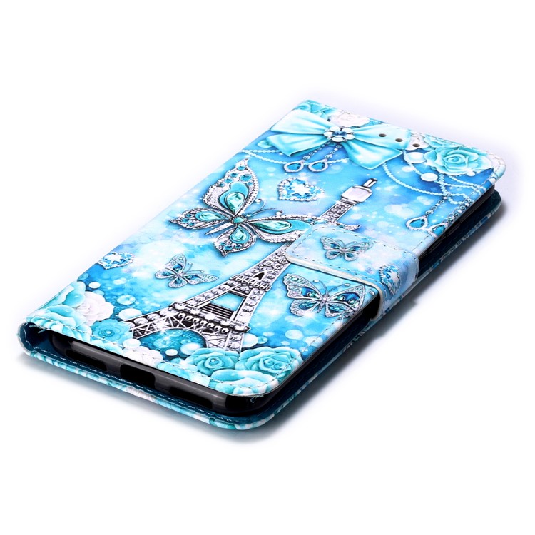 Pattern Printing PU Leather Wallet Protective Case for Xiaomi Redmi Note 7 / Redmi Note 7 Pro (India) / Redmi Note 7S - Eiffel Tower-7