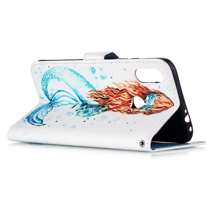 Pattern Printing PU Leather Wallet Protective Case for Xiaomi Redmi Note 7 / Redmi Note 7 Pro (India) / Redmi Note 7S - Mermaid-5