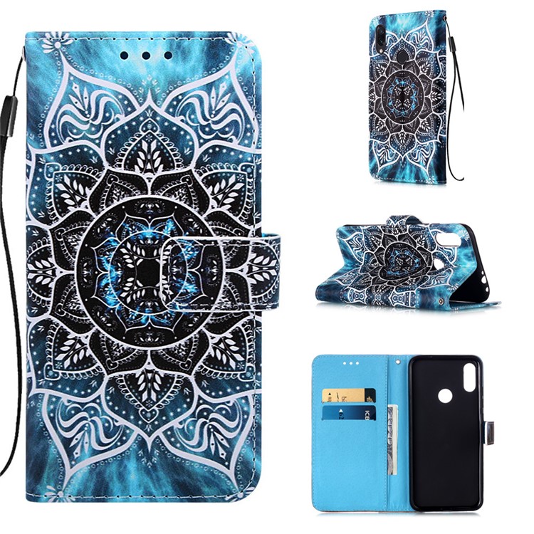 Pattern Printing PU Leather Wallet Protective Case for Xiaomi Redmi Note 7 / Redmi Note 7 Pro (India) / Redmi Note 7S - Mandala Flower-1