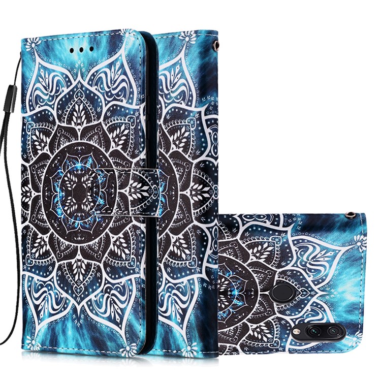 Pattern Printing PU Leather Wallet Protective Case for Xiaomi Redmi Note 7 / Redmi Note 7 Pro (India) / Redmi Note 7S - Mandala Flower-4