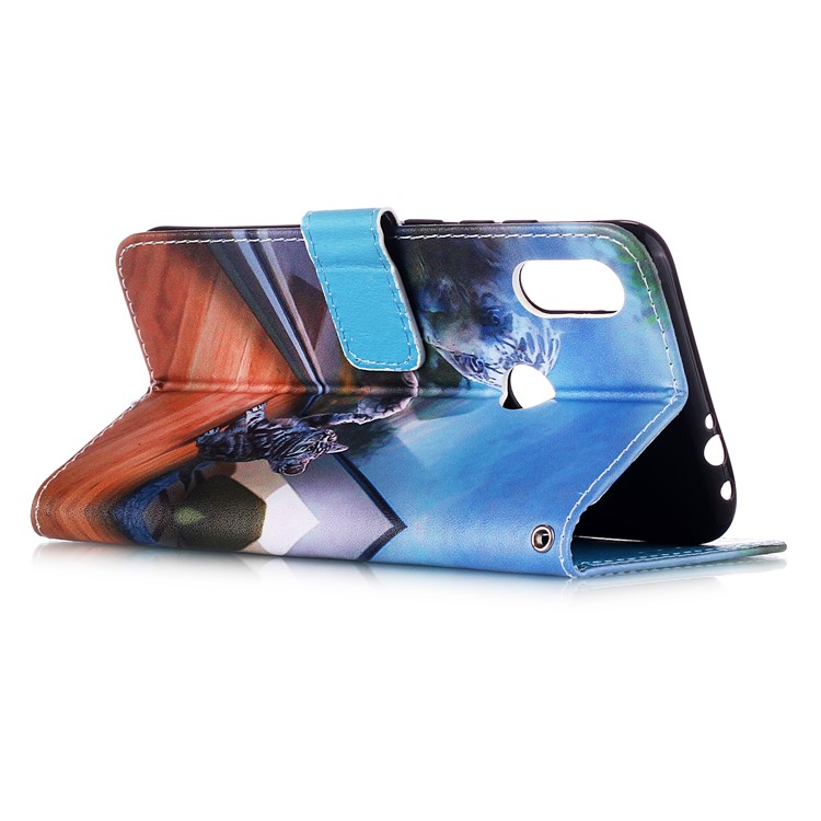 Pattern Printing PU Leather Wallet Protective Case for Xiaomi Redmi Note 7 / Redmi Note 7 Pro (India) / Redmi Note 7S - Cat and Tiger-5