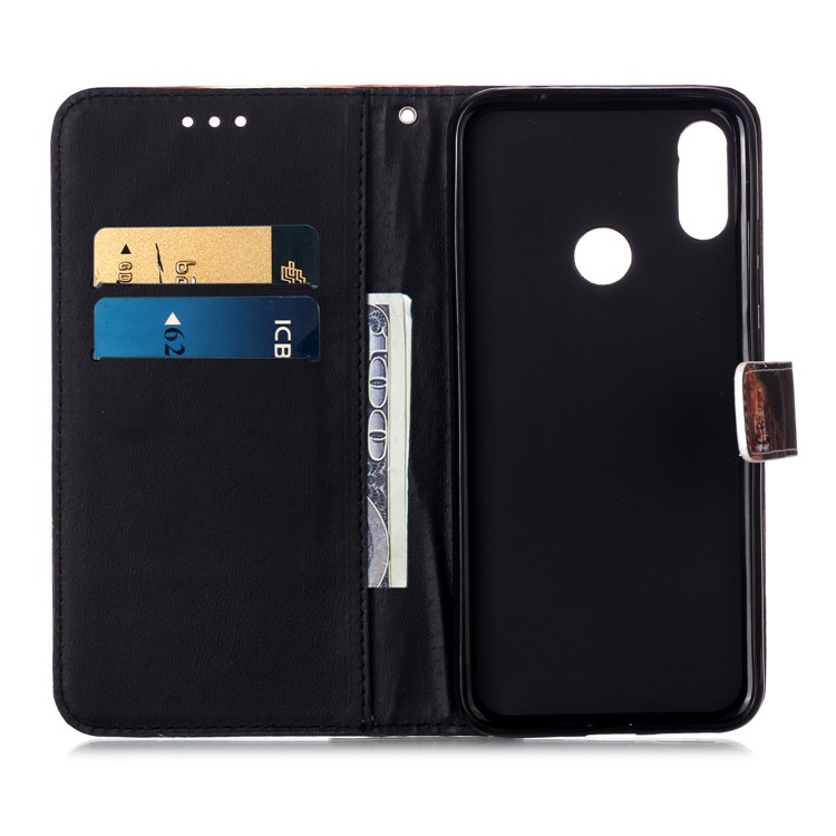 Pattern Printing PU Leather Wallet Protective Case for Xiaomi Redmi Note 7 / Redmi Note 7 Pro (India) / Redmi Note 7S - Planets-6