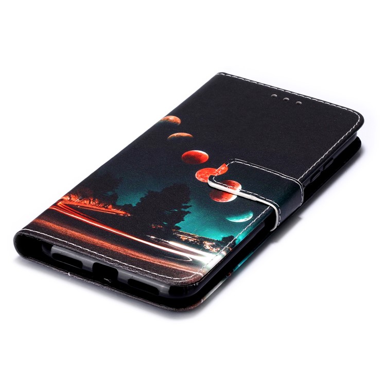 Pattern Printing PU Leather Wallet Protective Case for Xiaomi Redmi Note 7 / Redmi Note 7 Pro (India) / Redmi Note 7S - Planets-7