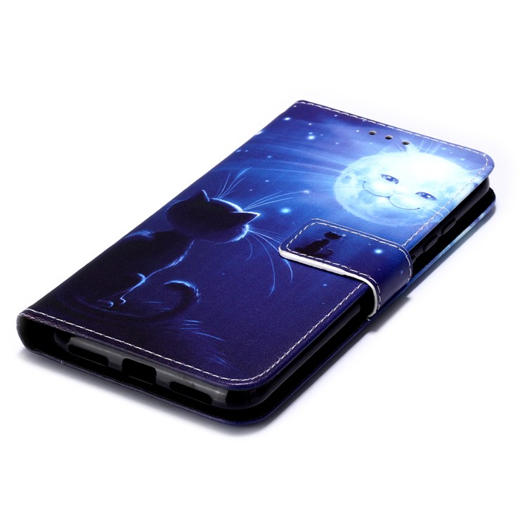 Pattern Printing PU Leather Wallet Protective Case for Xiaomi Redmi Note 7 / Redmi Note 7 Pro (India) / Redmi Note 7S - Luminous Cat Face-7