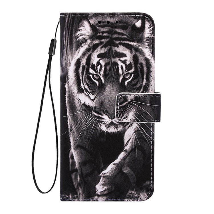 Pattern Printing PU Leather Wallet Protective Case for Xiaomi Redmi Note 7 / Redmi Note 7 Pro (India) / Redmi Note 7S - Tiger-2