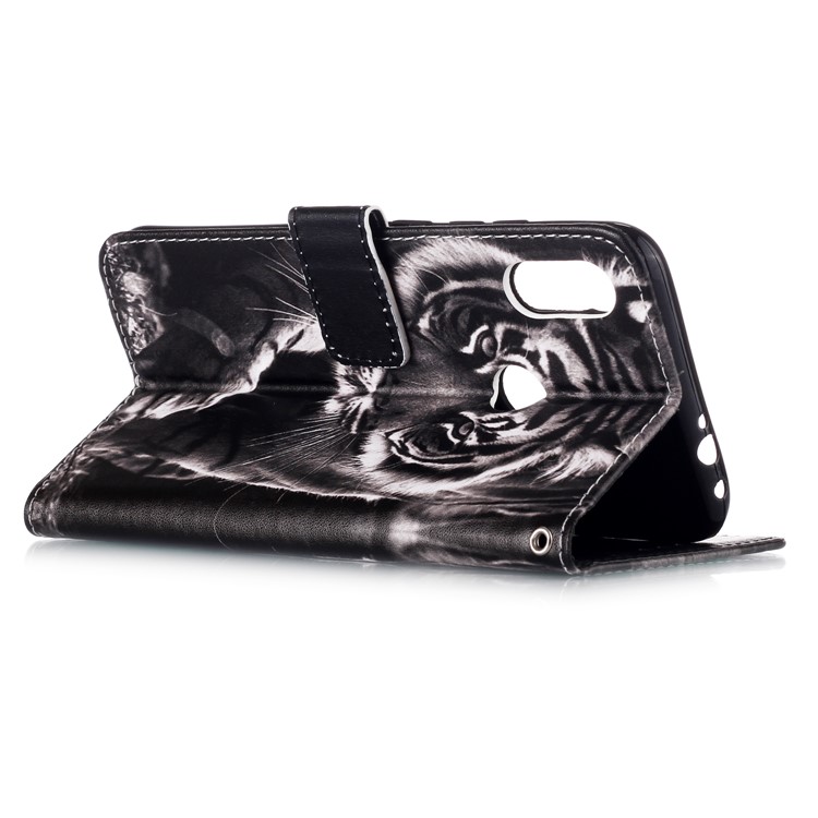 Pattern Printing PU Leather Wallet Protective Case for Xiaomi Redmi Note 7 / Redmi Note 7 Pro (India) / Redmi Note 7S - Tiger-5