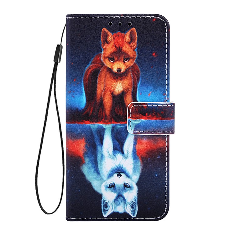Pattern Printing PU Leather Wallet Protective Case for Xiaomi Redmi Note 7 / Redmi Note 7 Pro (India) / Redmi Note 7S - Fox-2
