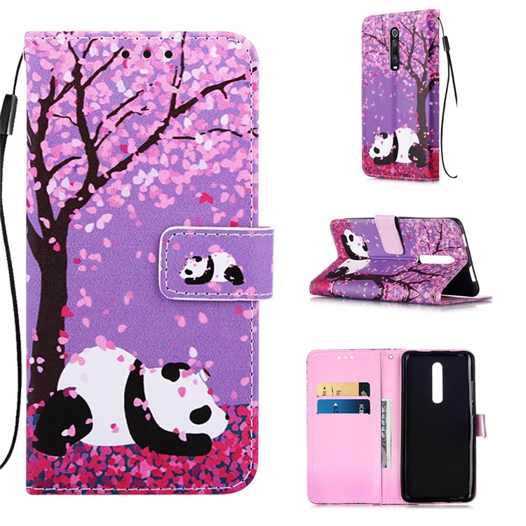 Pattern Printing PU Leather Wallet Protective Case for Xiaomi Redmi K20 Pro / Mi 9T Pro / Redmi K20 / Mi 9T - Lazy Panda-1