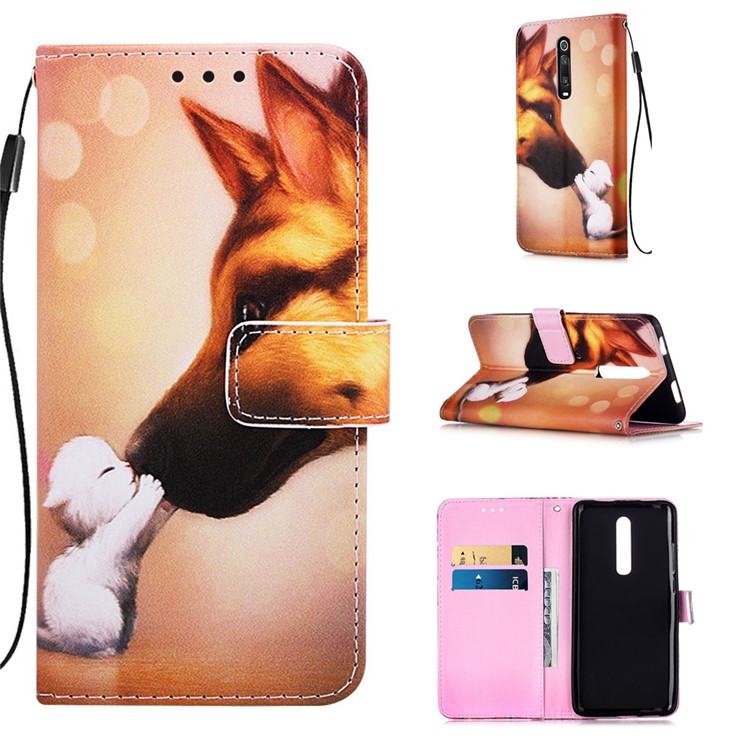 Pattern Printing PU Leather Wallet Protective Case for Xiaomi Redmi K20 Pro / Mi 9T Pro / Redmi K20 / Mi 9T - Dog and Cat-1