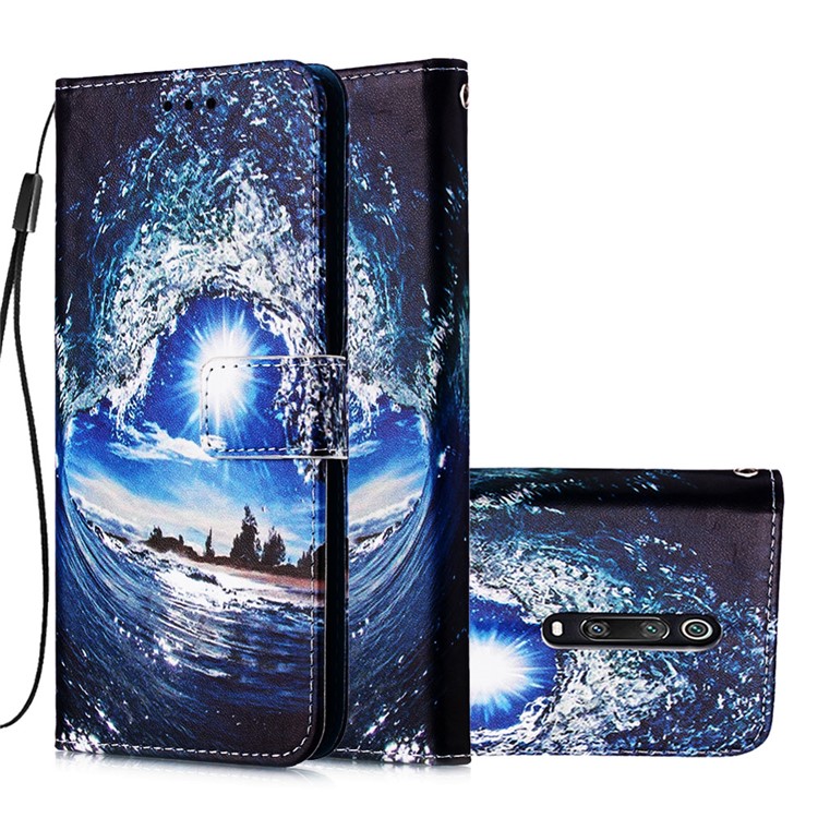 Pattern Printing PU Leather Wallet Protective Case for Xiaomi Redmi K20 Pro / Mi 9T Pro / Redmi K20 / Mi 9T - Sea Wave-4