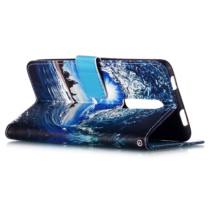 Pattern Printing PU Leather Wallet Protective Case for Xiaomi Redmi K20 Pro / Mi 9T Pro / Redmi K20 / Mi 9T - Sea Wave-5