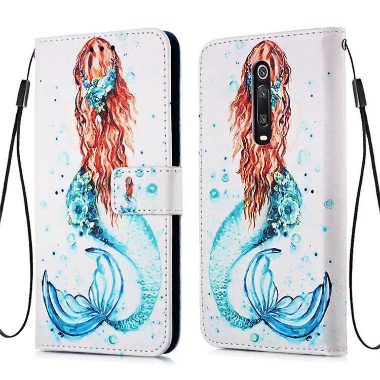 Pattern Printing PU Leather Wallet Protective Case for Xiaomi Redmi K20 Pro / Mi 9T Pro / Redmi K20 / Mi 9T - Mermaid-3
