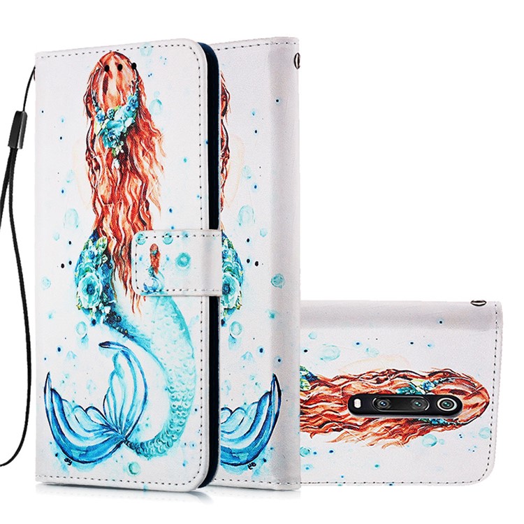 Pattern Printing PU Leather Wallet Protective Case for Xiaomi Redmi K20 Pro / Mi 9T Pro / Redmi K20 / Mi 9T - Mermaid-4
