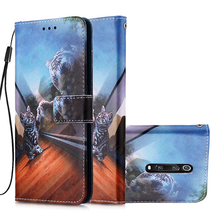 Pattern Printing PU Leather Wallet Protective Case for Xiaomi Redmi K20 Pro / Mi 9T Pro / Redmi K20 / Mi 9T - Cat and Tiger-4