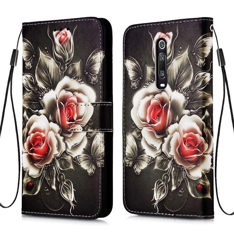 Pattern Printing PU Leather Wallet Protective Case for Xiaomi Redmi K20 Pro / Mi 9T Pro / Redmi K20 / Mi 9T - Flowers-3