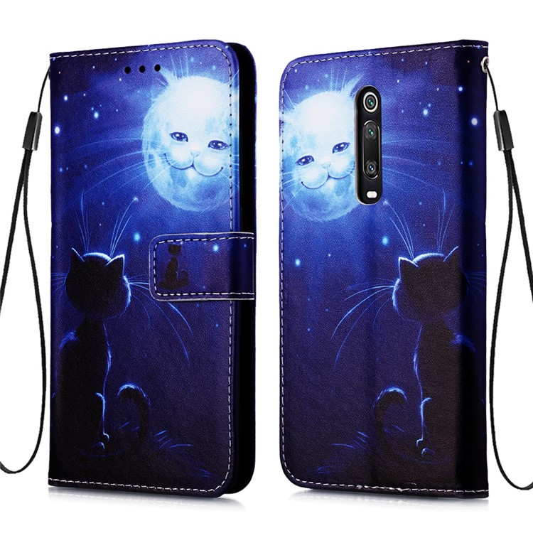 Pattern Printing PU Leather Wallet Protective Case for Xiaomi Redmi K20 Pro / Mi 9T Pro / Redmi K20 / Mi 9T - Luminous Cat Face-3