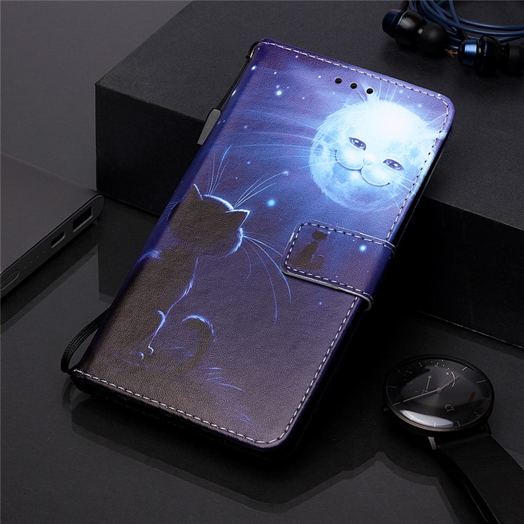 Pattern Printing PU Leather Wallet Protective Case for Xiaomi Redmi K20 Pro / Mi 9T Pro / Redmi K20 / Mi 9T - Luminous Cat Face-8