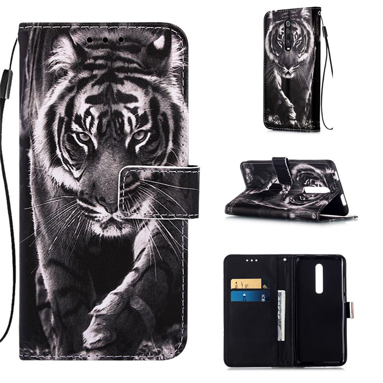 Pattern Printing PU Leather Wallet Protective Case for Xiaomi Redmi K20 Pro / Mi 9T Pro / Redmi K20 / Mi 9T - Tiger-1
