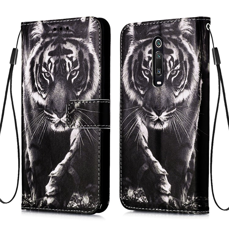 Pattern Printing PU Leather Wallet Protective Case for Xiaomi Redmi K20 Pro / Mi 9T Pro / Redmi K20 / Mi 9T - Tiger-3