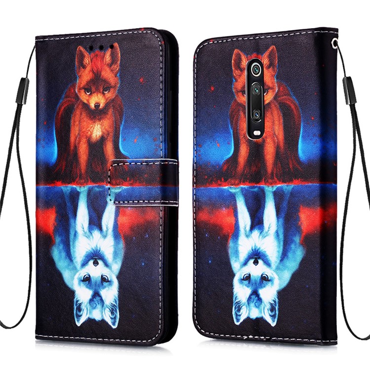 Pattern Printing PU Leather Wallet Protective Case for Xiaomi Redmi K20 Pro / Mi 9T Pro / Redmi K20 / Mi 9T - Fox-3