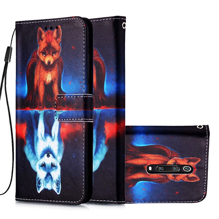 Pattern Printing PU Leather Wallet Protective Case for Xiaomi Redmi K20 Pro / Mi 9T Pro / Redmi K20 / Mi 9T - Fox-4