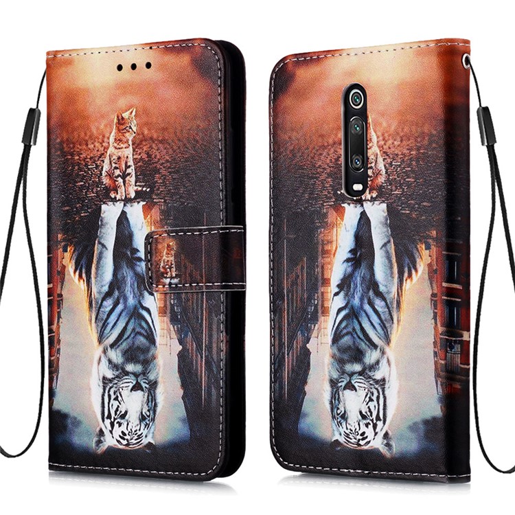 Pattern Printing PU Leather Wallet Protective Case for Xiaomi Redmi K20 Pro / Mi 9T Pro / Redmi K20 / Mi 9T - Reflection-3