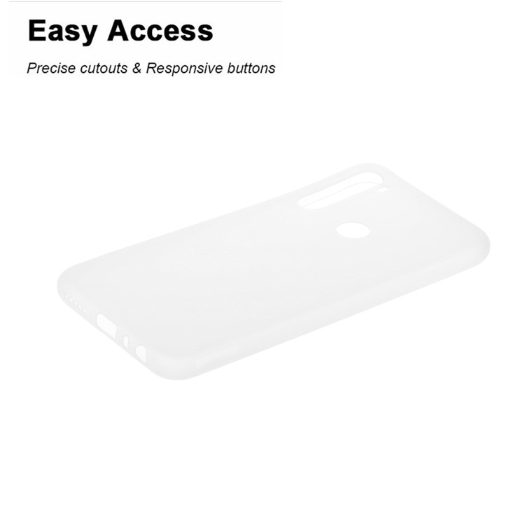 Soft Frosted TPU Case for Xiaomi Redmi Note 8 - White-2