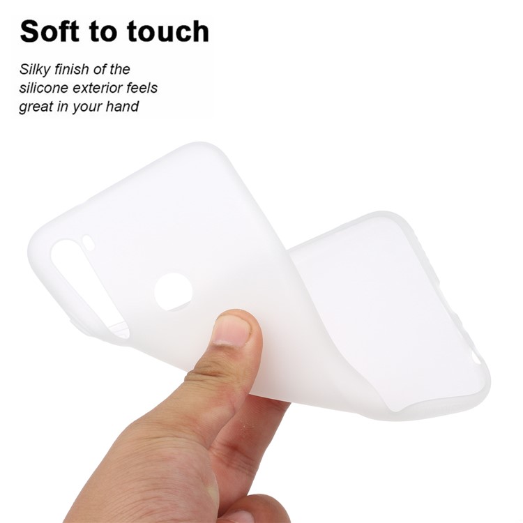 Soft Frosted TPU Case for Xiaomi Redmi Note 8 - White-3