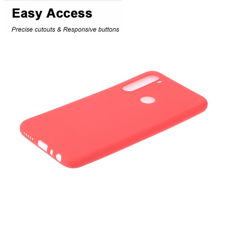 Soft Frosted TPU Case for Xiaomi Redmi Note 8 - Red-2