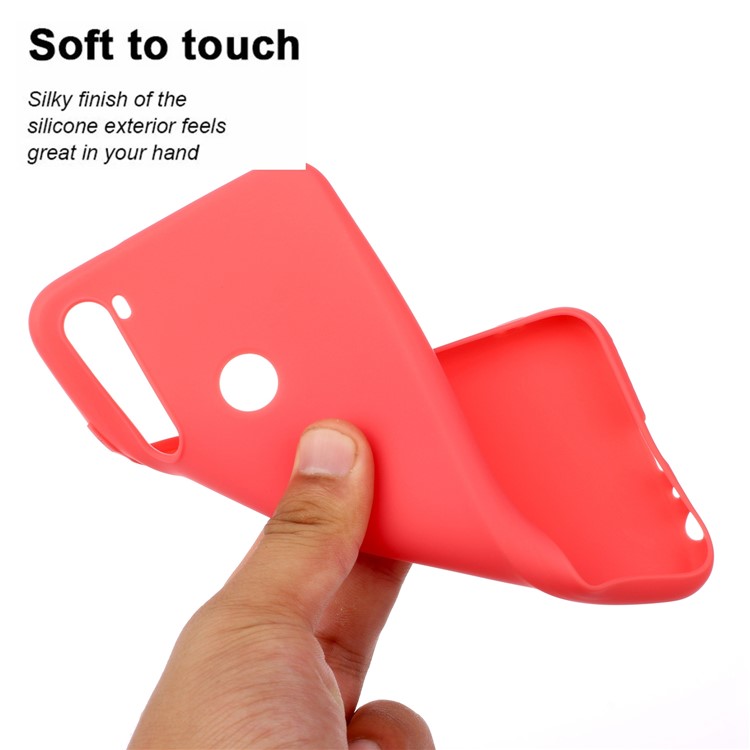 Soft Frosted TPU Case for Xiaomi Redmi Note 8 - Red-3