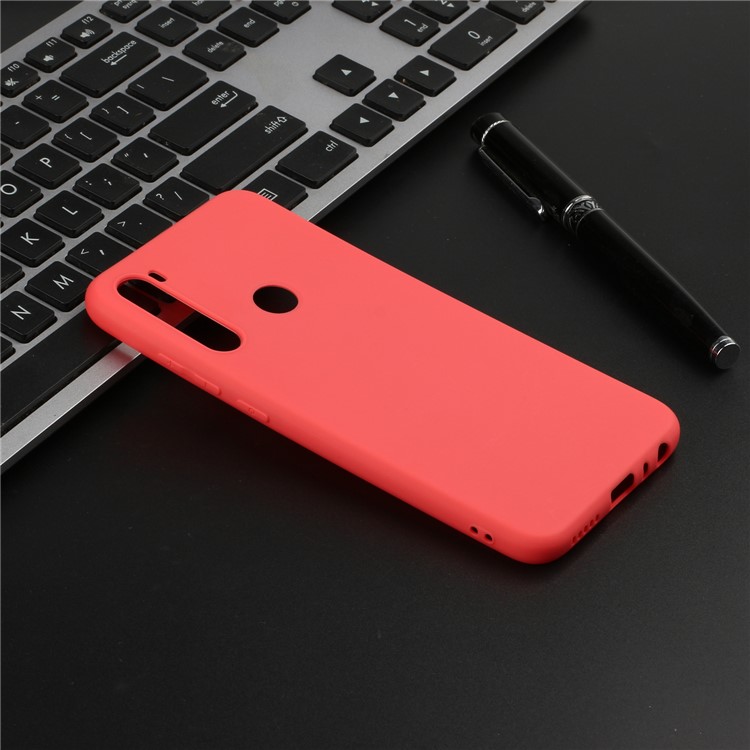 Soft Frosted TPU Case for Xiaomi Redmi Note 8 - Red-4