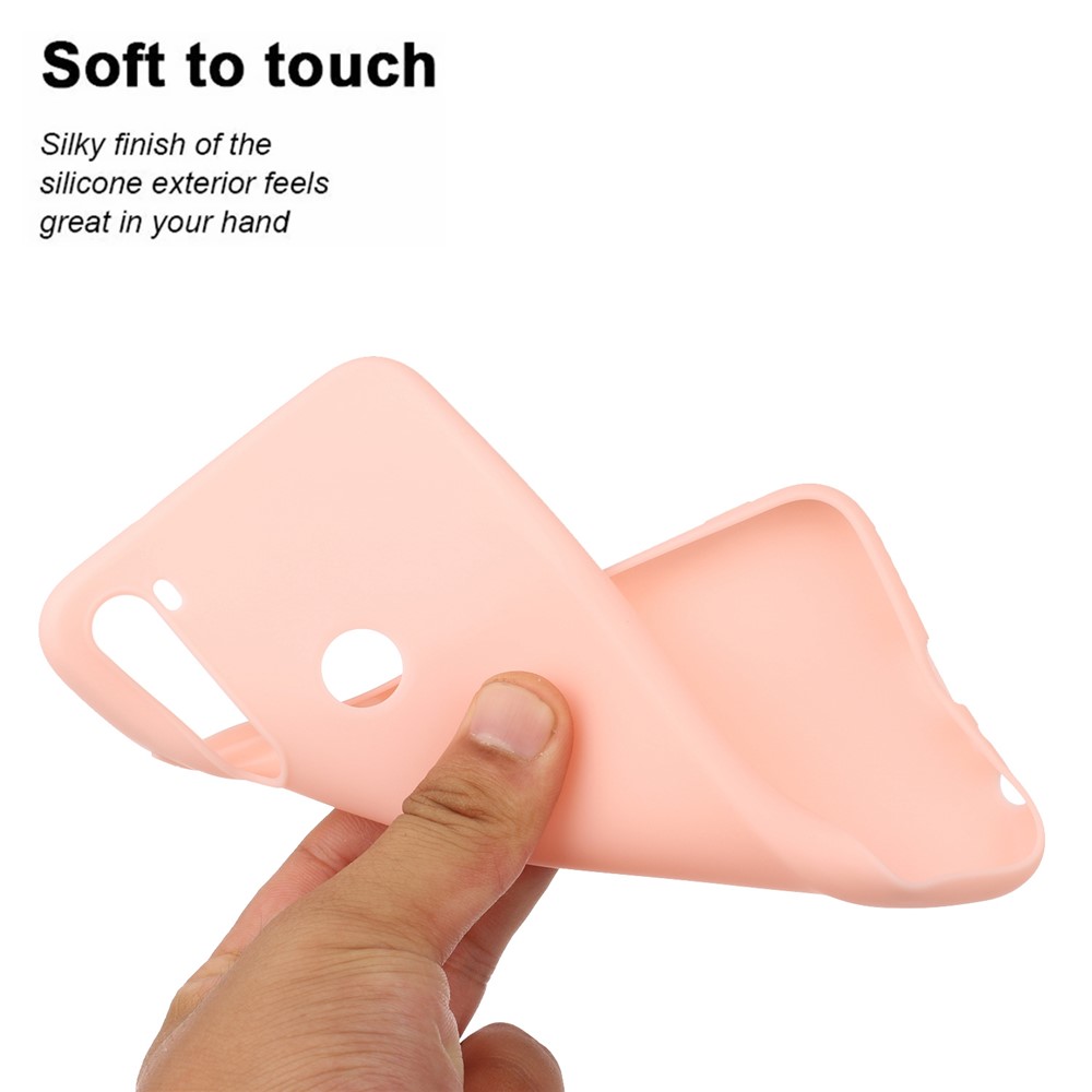 Soft Frosted TPU Case for Xiaomi Redmi Note 8 - Pink-3