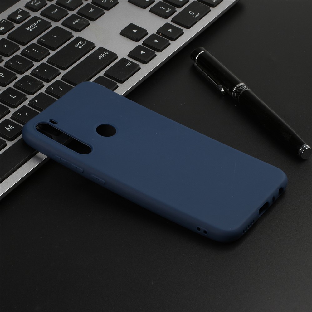 Soft Frosted TPU Case for Xiaomi Redmi Note 8 - Dark Blue-4