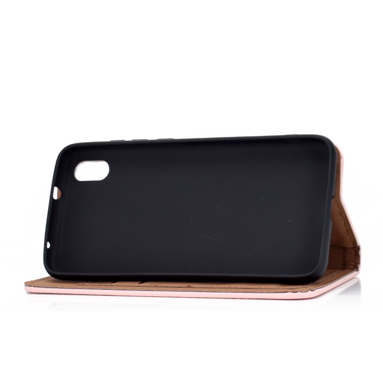 Pattern Printing PU Leather Stand Case with Card Slots for Xiaomi Redmi 7A - Eiffel Tower-3