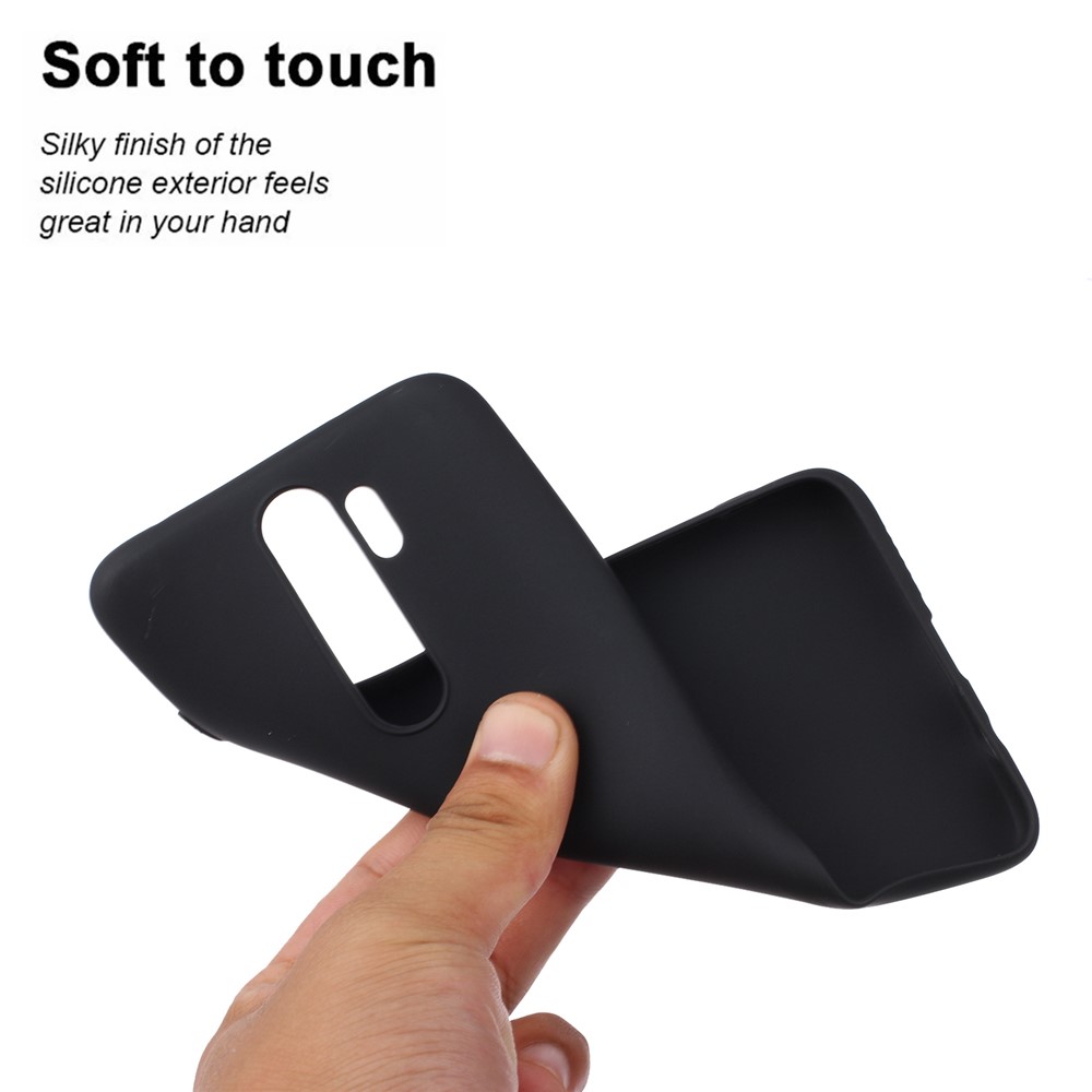 Pure Color Unique TPU Case for Xiaomi Redmi Note 8 Pro - Black-3