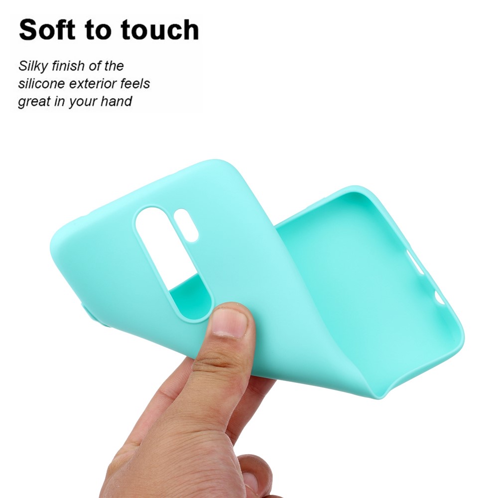 Pure Color Unique TPU Case for Xiaomi Redmi Note 8 Pro - Blue-3