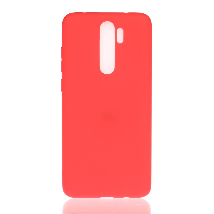Pure Color Unique TPU Case for Xiaomi Redmi Note 8 Pro - Red-1