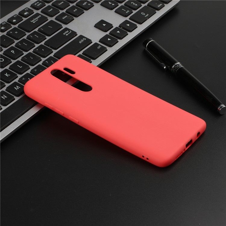 Pure Color Unique TPU Case for Xiaomi Redmi Note 8 Pro - Red-4