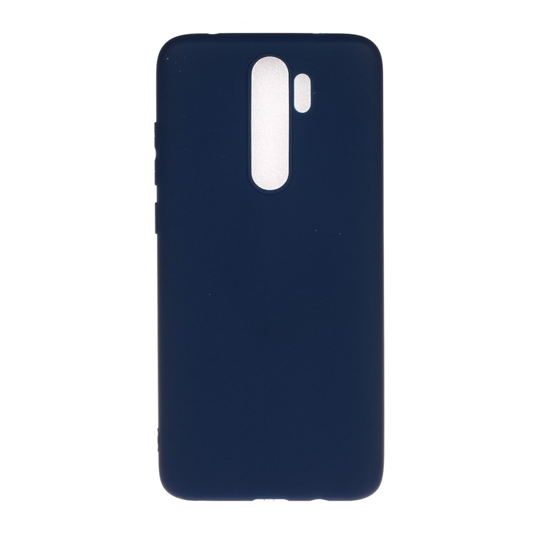 Pure Color Unique TPU Case for Xiaomi Redmi Note 8 Pro - Dark Blue-1