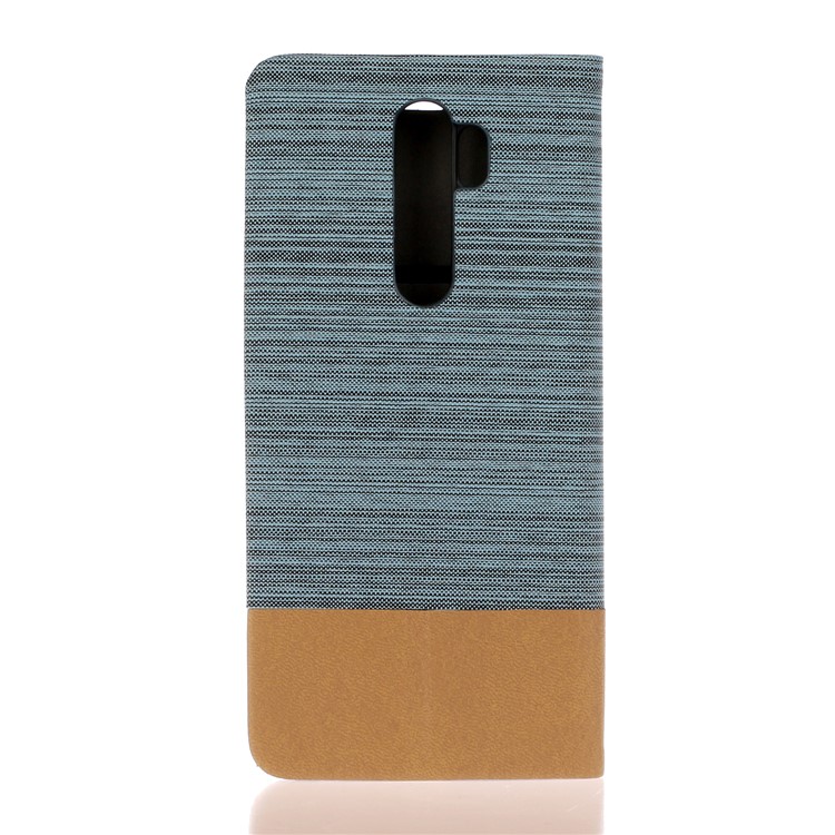 Cloth Leather Stand Cell Shell for Xiaomi Redmi Note 8 Pro - Baby Blue-2