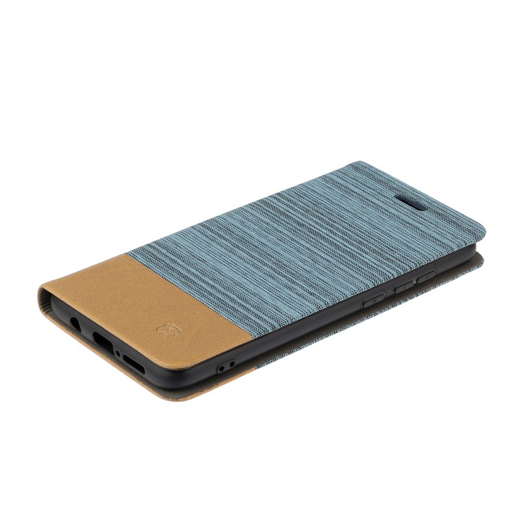 Cloth Leather Stand Cell Shell for Xiaomi Redmi Note 8 Pro - Baby Blue-3
