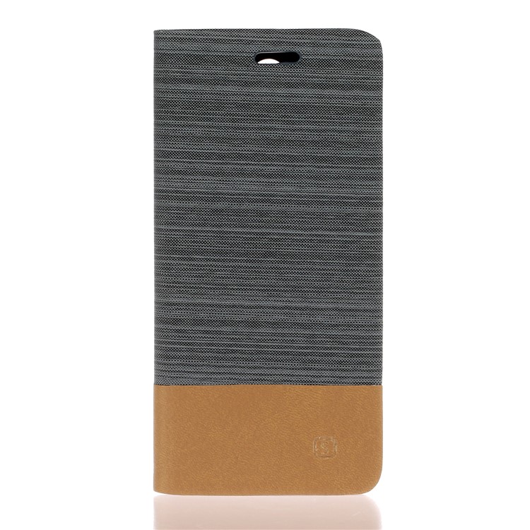 Cloth Leather Stand Cell Shell for Xiaomi Redmi Note 8 Pro - Dark Grey-1