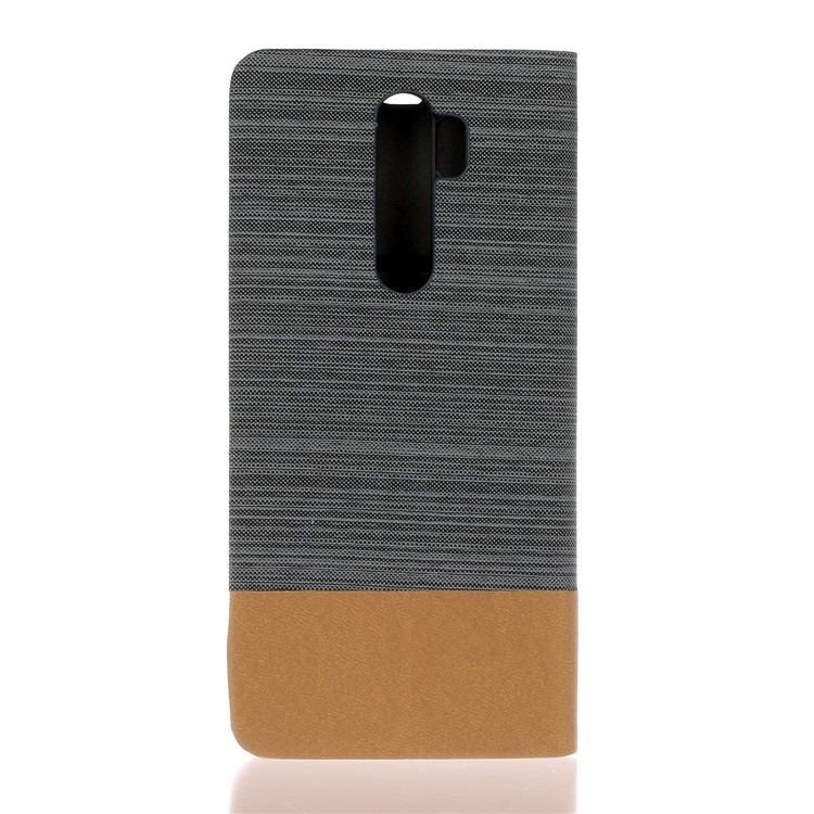Cloth Leather Stand Cell Shell for Xiaomi Redmi Note 8 Pro - Dark Grey-2