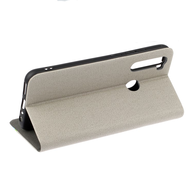 For Xiaomi Redmi Note 8 Two-color Leather Casing - Grey-4