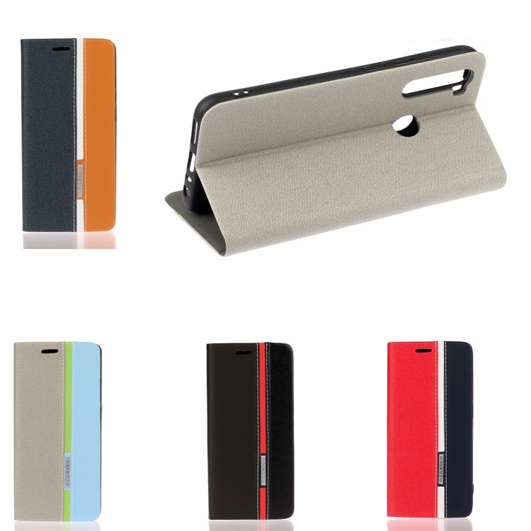 For Xiaomi Redmi Note 8 Two-color Leather Casing - Grey-6